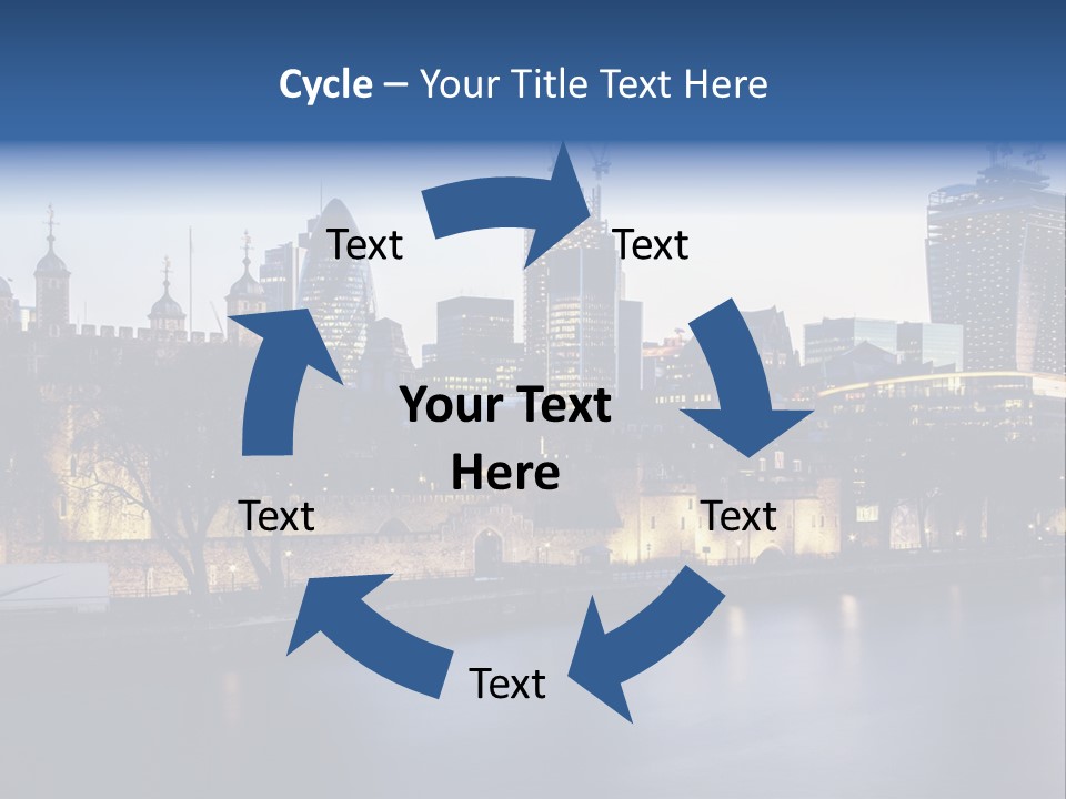 City Of London River Tower Of London PowerPoint Template