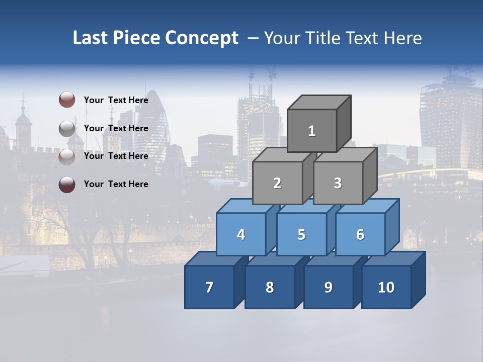 City Of London River Tower Of London PowerPoint Template