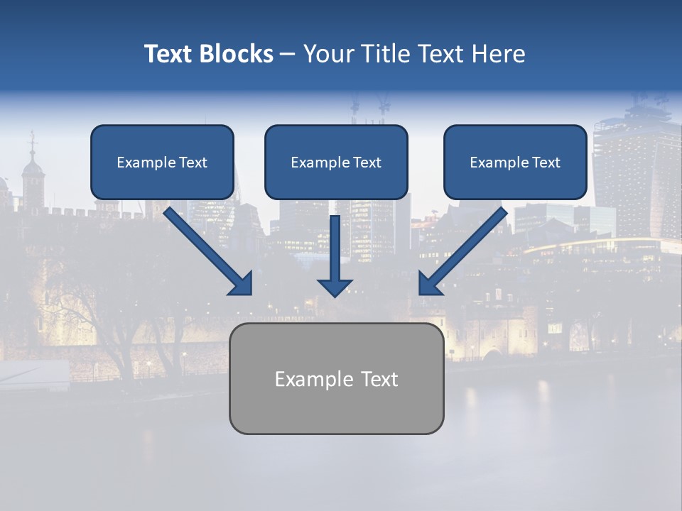 City Of London River Tower Of London PowerPoint Template