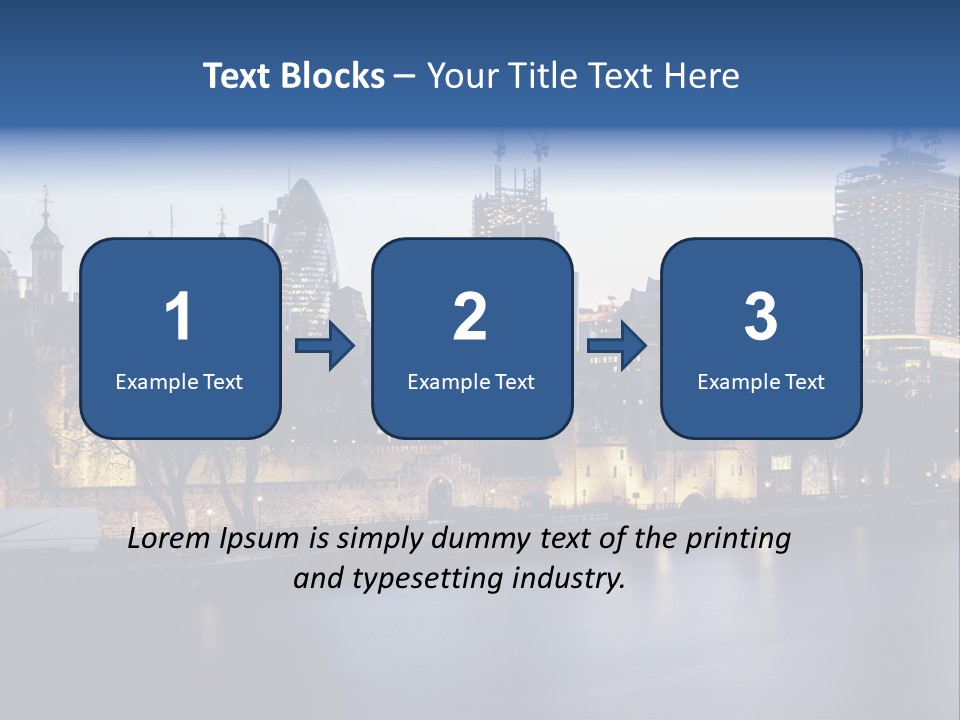 City Of London River Tower Of London PowerPoint Template