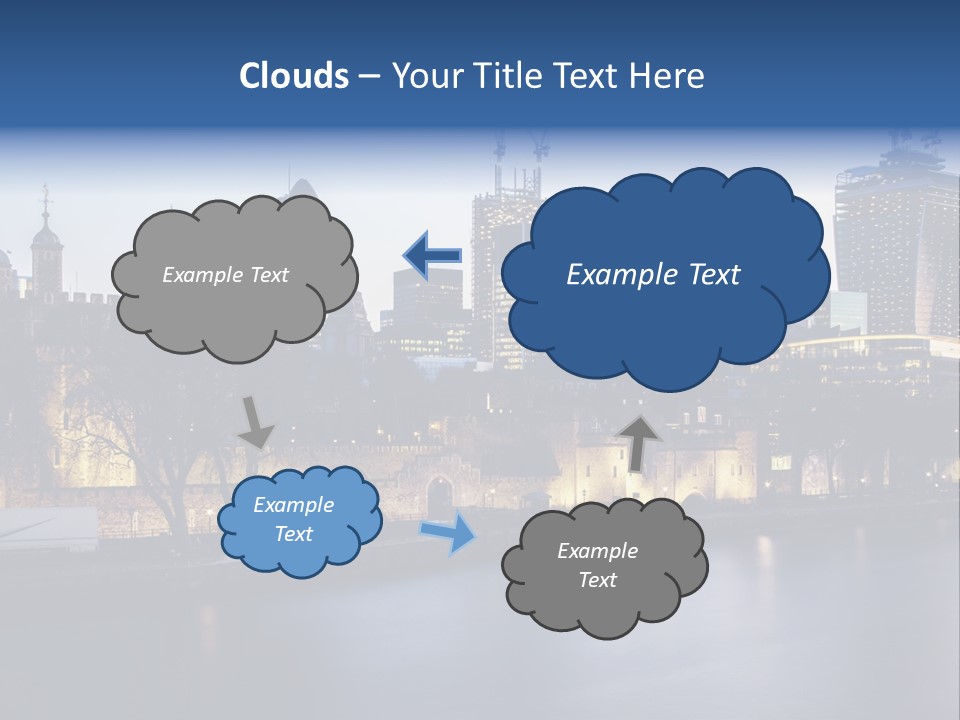 City Of London River Tower Of London PowerPoint Template