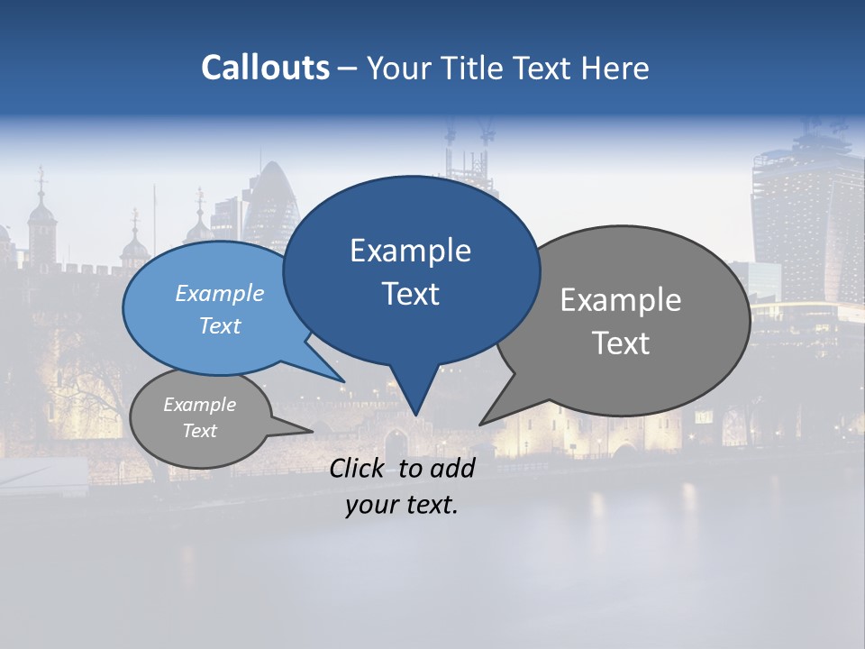 City Of London River Tower Of London PowerPoint Template