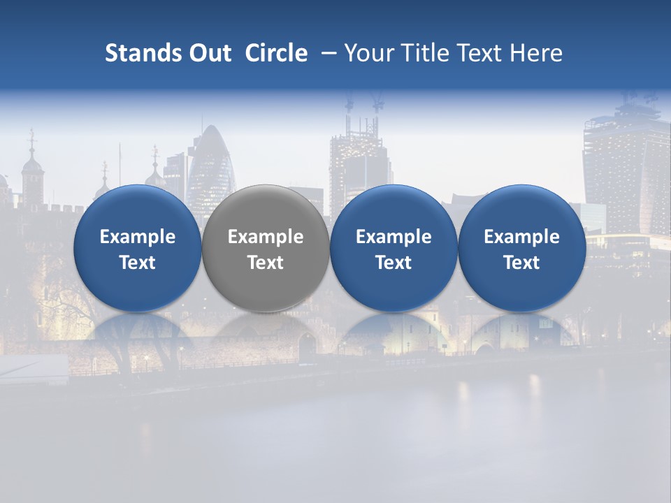 City Of London River Tower Of London PowerPoint Template