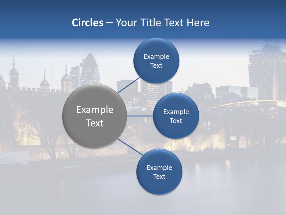 City Of London River Tower Of London PowerPoint Template
