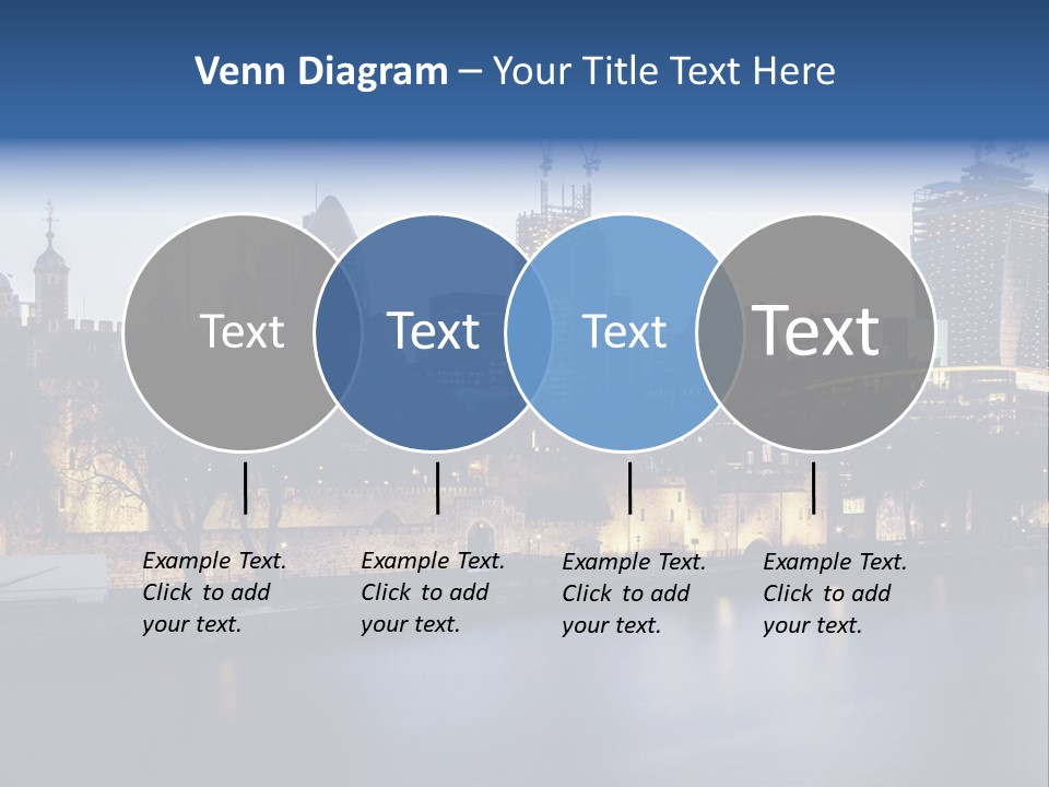City Of London River Tower Of London PowerPoint Template