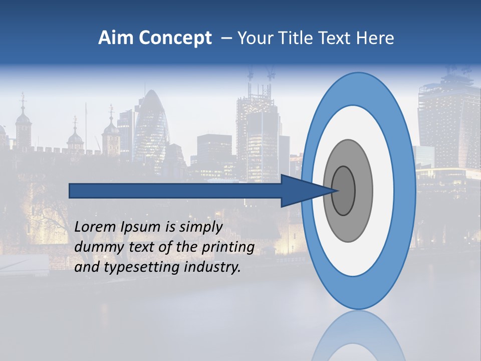 City Of London River Tower Of London PowerPoint Template