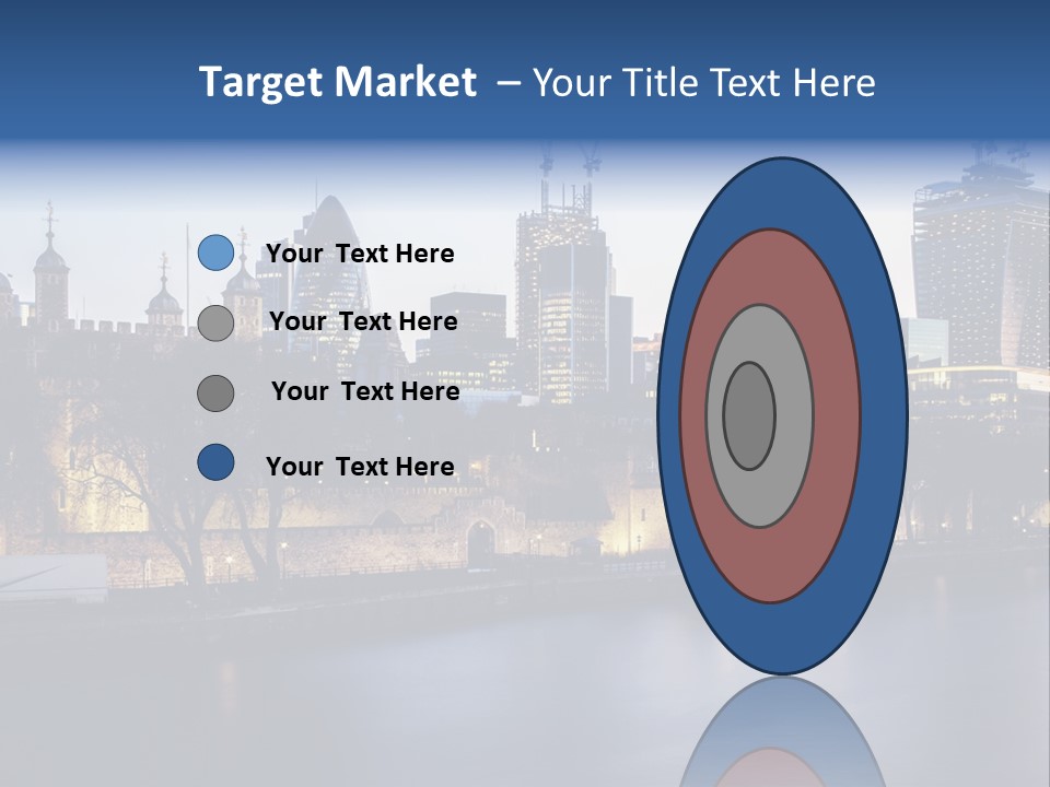 City Of London River Tower Of London PowerPoint Template