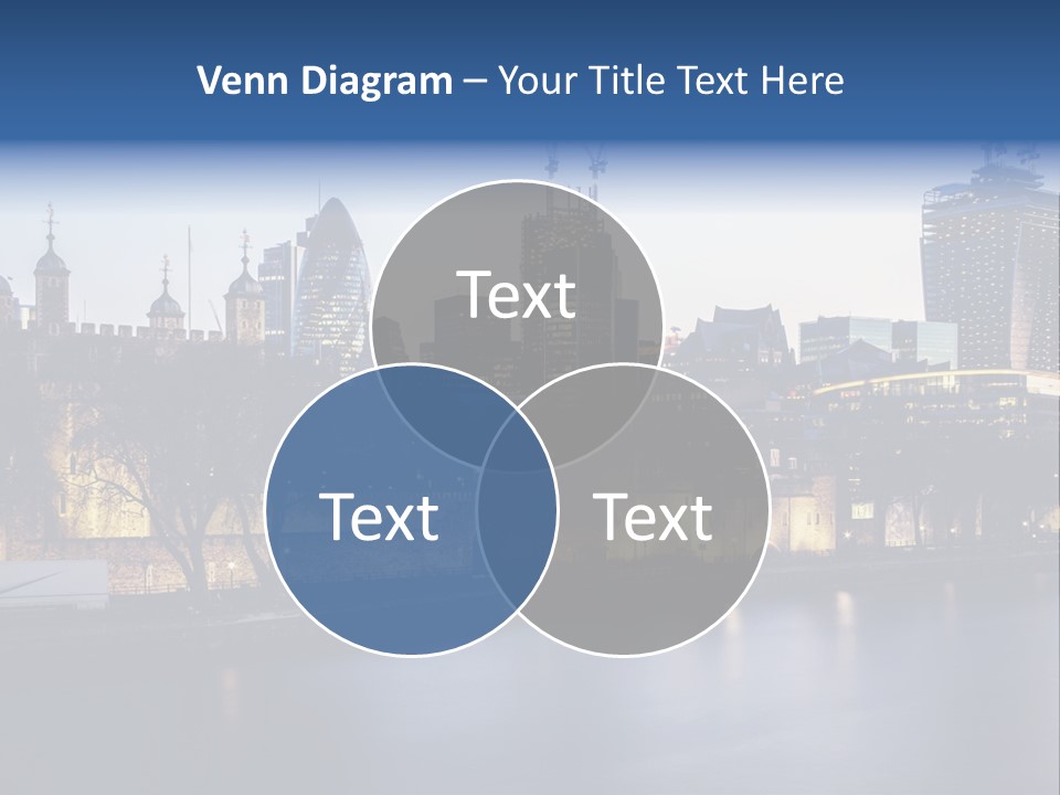 City Of London River Tower Of London PowerPoint Template