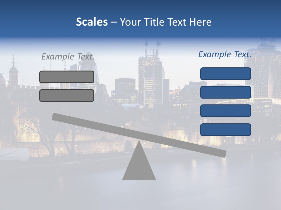 City Of London River Tower Of London PowerPoint Template