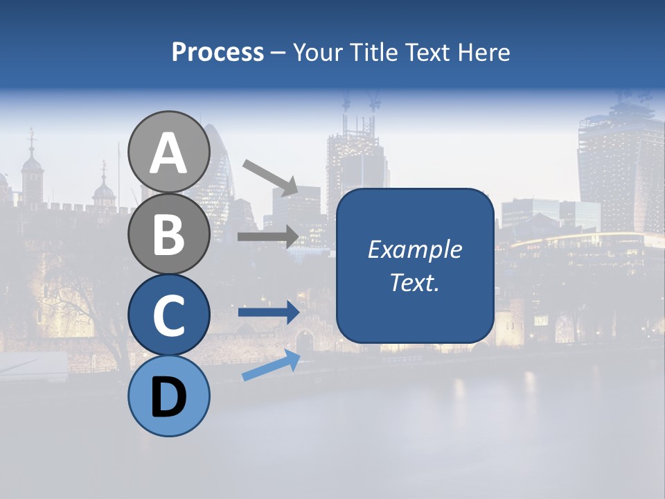 City Of London River Tower Of London PowerPoint Template