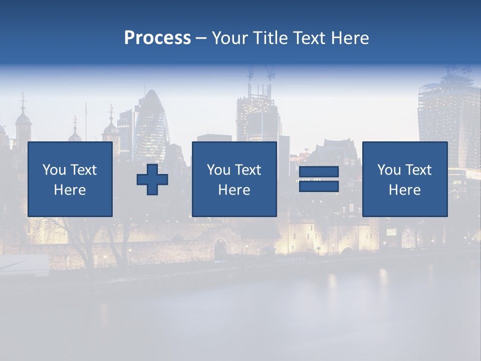 City Of London River Tower Of London PowerPoint Template