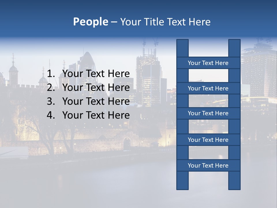 City Of London River Tower Of London PowerPoint Template