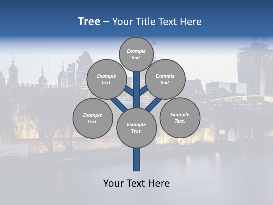 City Of London River Tower Of London PowerPoint Template