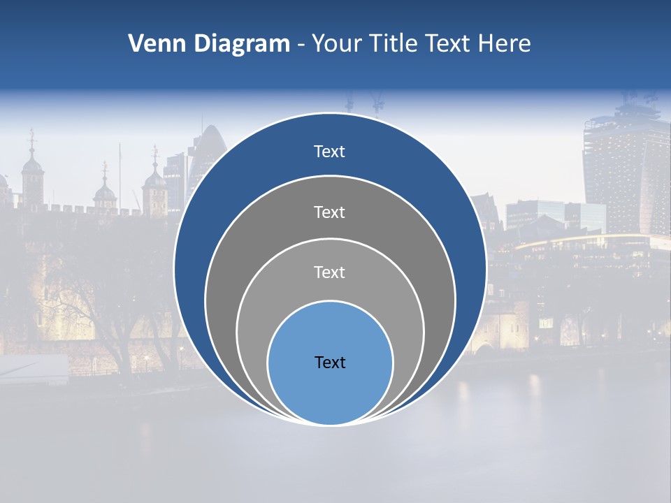City Of London River Tower Of London PowerPoint Template