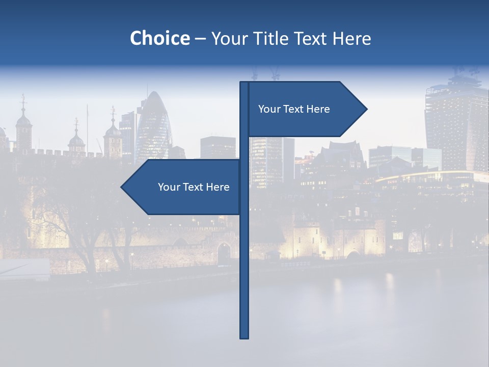 City Of London River Tower Of London PowerPoint Template