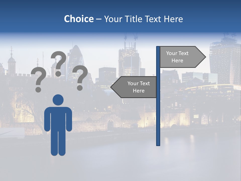 City Of London River Tower Of London PowerPoint Template