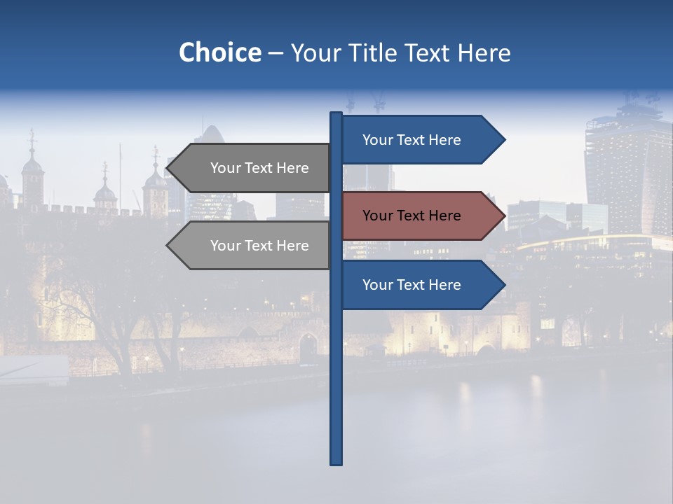 City Of London River Tower Of London PowerPoint Template