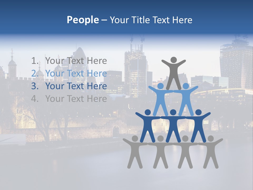 City Of London River Tower Of London PowerPoint Template