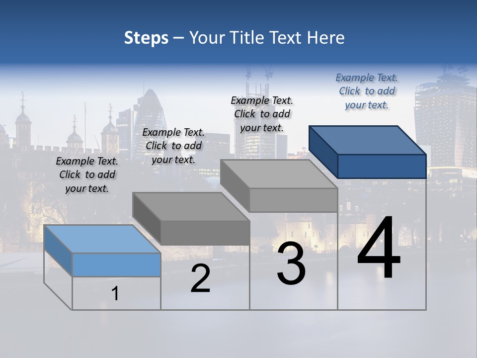 City Of London River Tower Of London PowerPoint Template