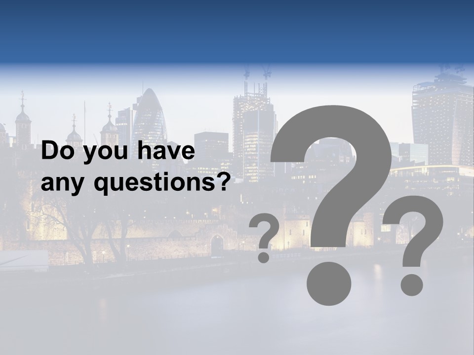 City Of London River Tower Of London PowerPoint Template