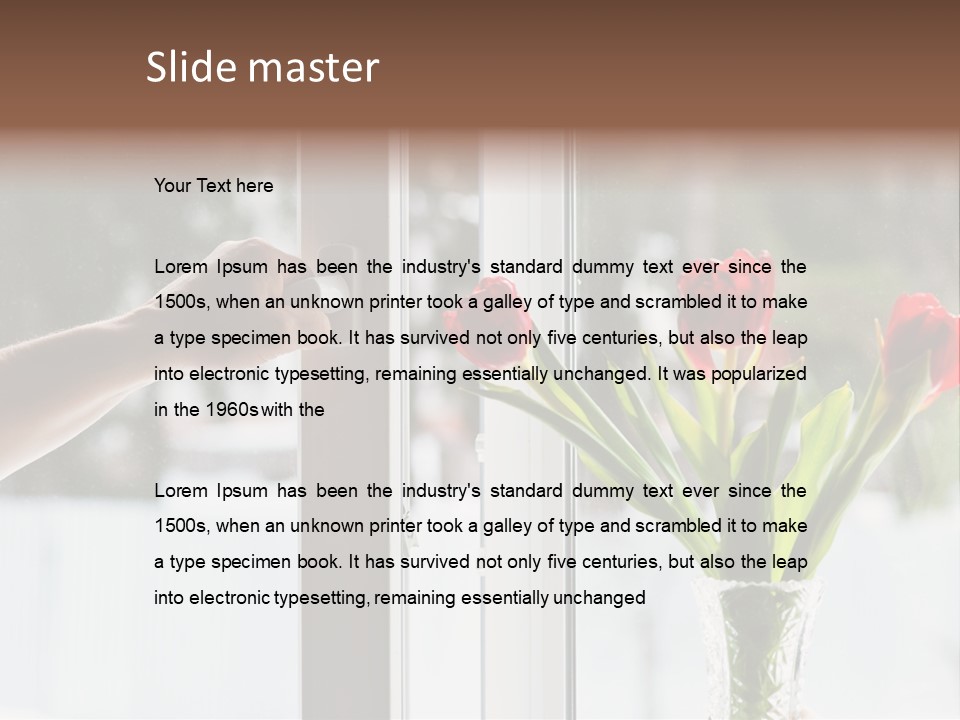 Door Greening Hand PowerPoint Template