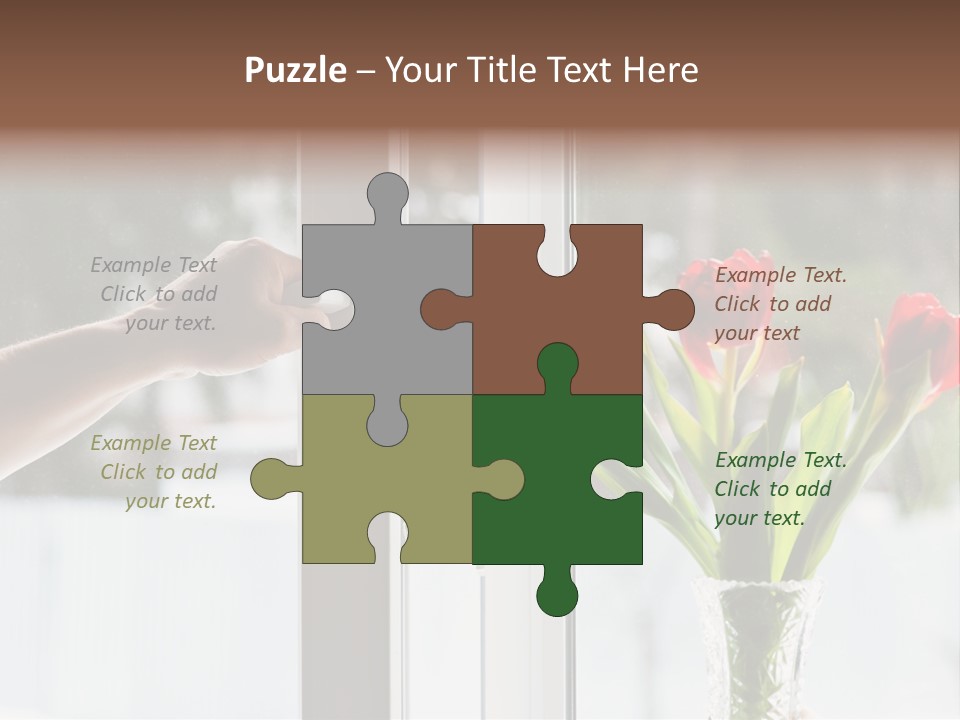 Door Greening Hand PowerPoint Template