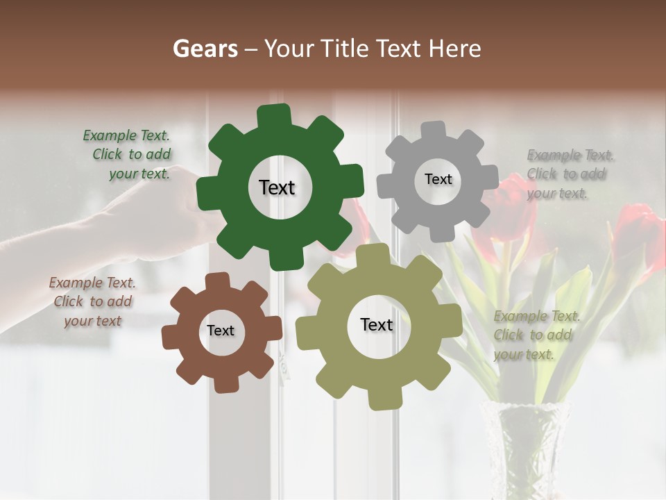 Door Greening Hand PowerPoint Template