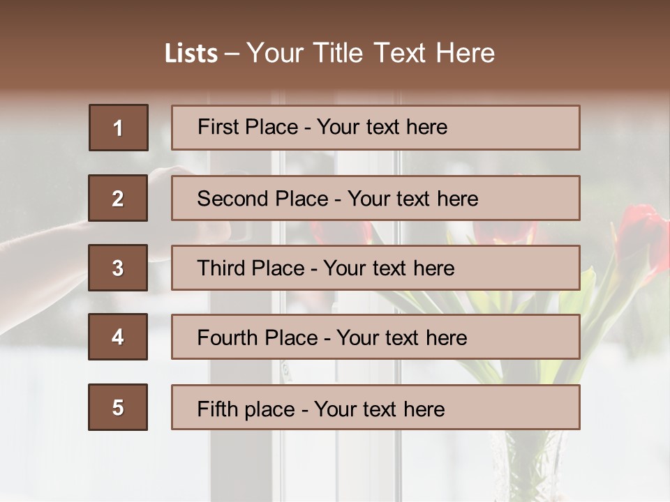 Door Greening Hand PowerPoint Template