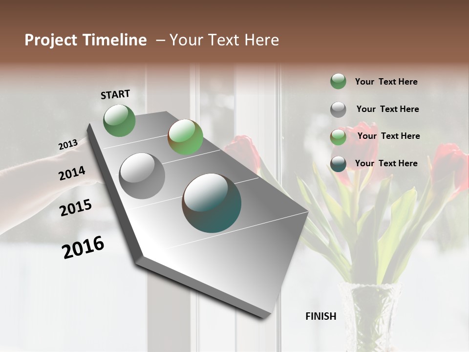 Door Greening Hand PowerPoint Template