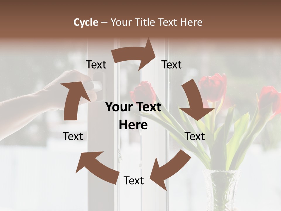 Door Greening Hand PowerPoint Template