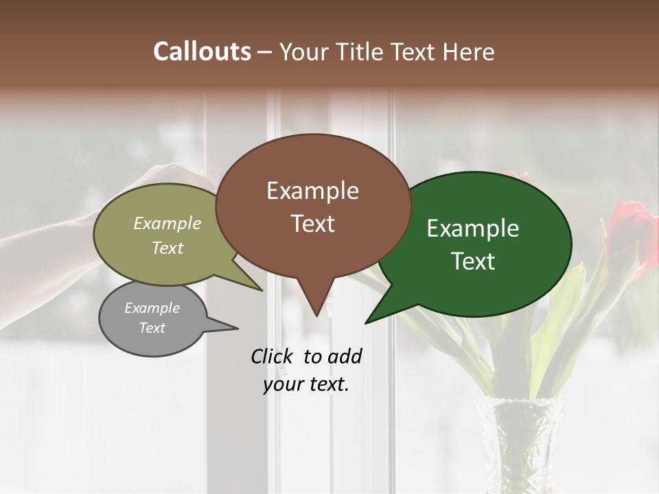 Door Greening Hand PowerPoint Template