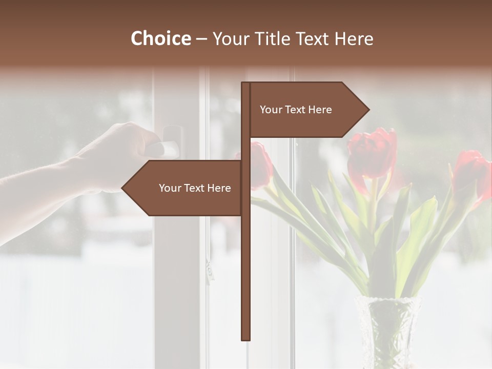 Door Greening Hand PowerPoint Template