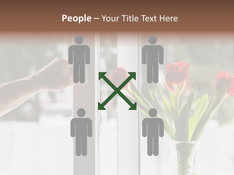 Door Greening Hand PowerPoint Template