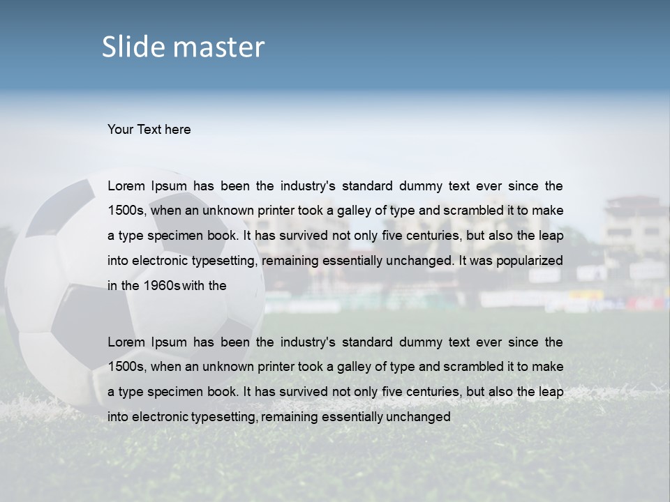 Summer Stadium Goal PowerPoint Template