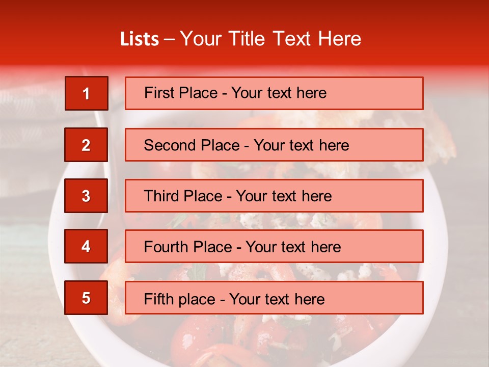 Vegetarian Healthy Red PowerPoint Template