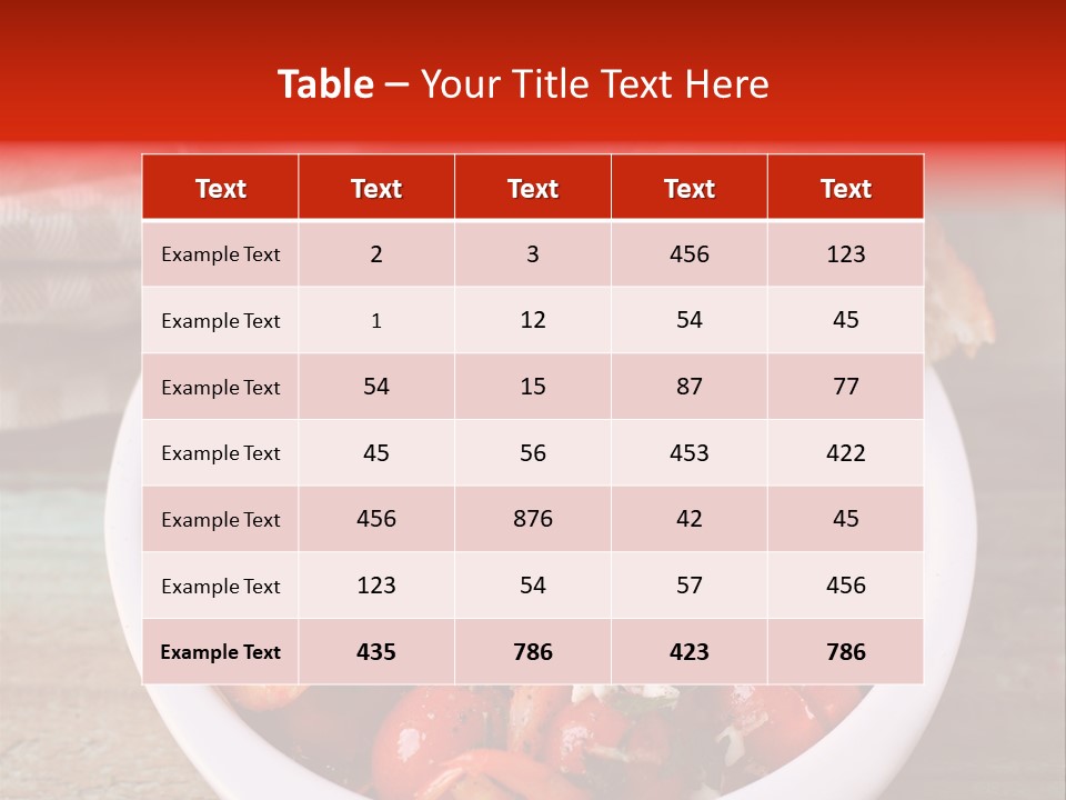 Vegetarian Healthy Red PowerPoint Template