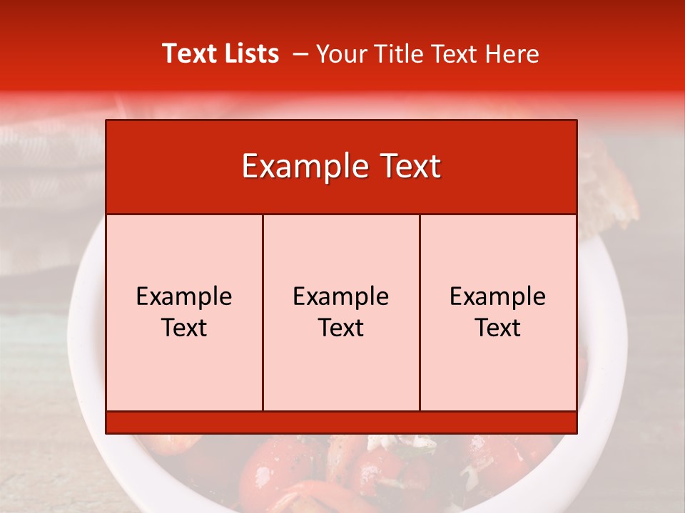 Vegetarian Healthy Red PowerPoint Template