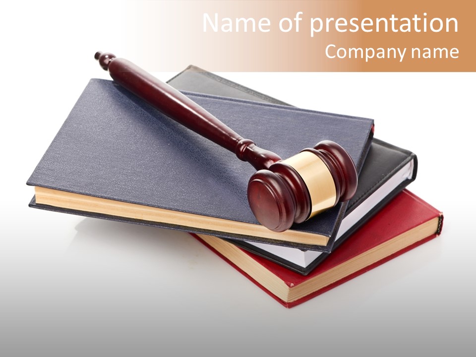 Book Vintage Justice PowerPoint Template