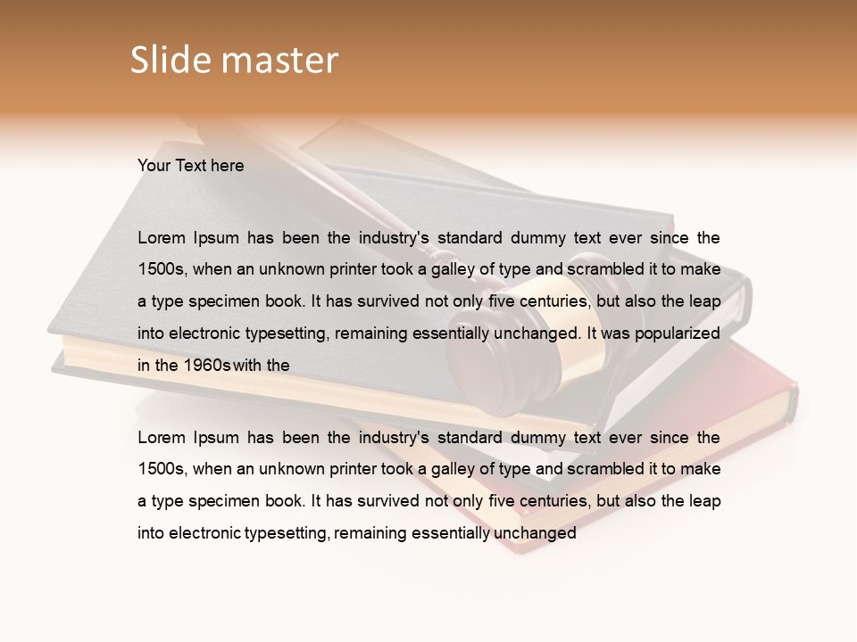 Book Vintage Justice PowerPoint Template