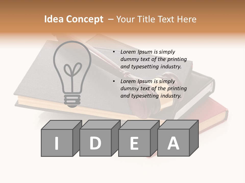 Book Vintage Justice PowerPoint Template