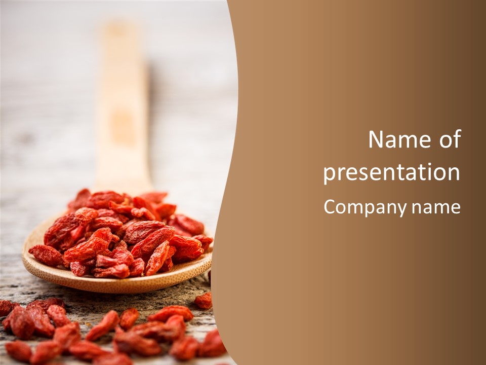 Goji Tibetan Tablespoon PowerPoint Template