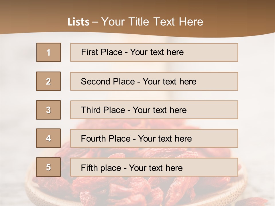 Goji Tibetan Tablespoon PowerPoint Template