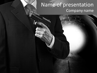 Undercover Armed Revolver PowerPoint Template