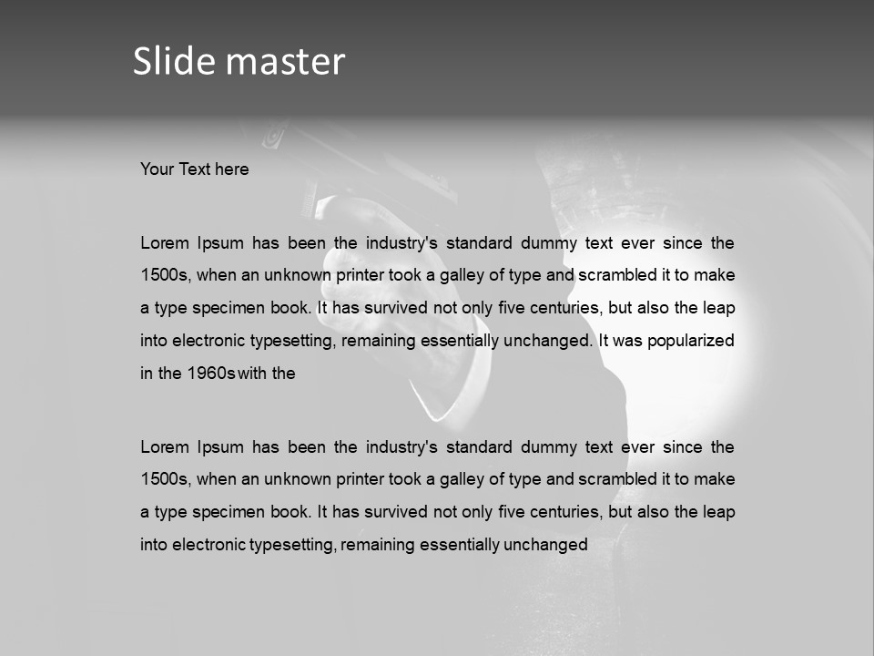 Undercover Armed Revolver PowerPoint Template