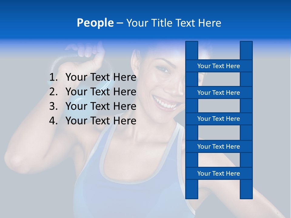Bell Multiracial Working Out PowerPoint Template