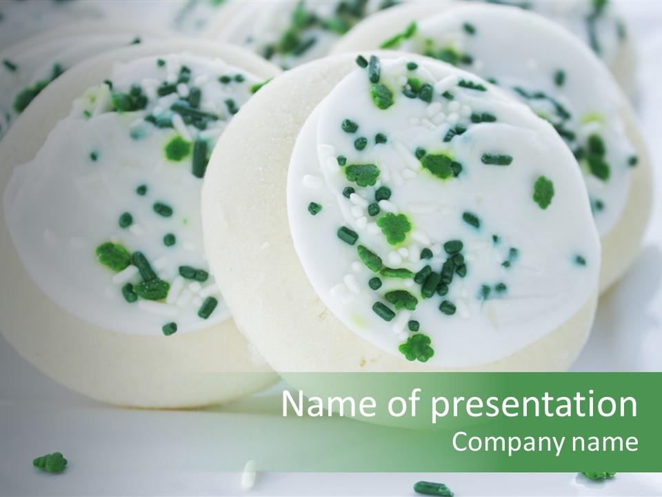 Indulgence Sprinkles Dessert PowerPoint Template