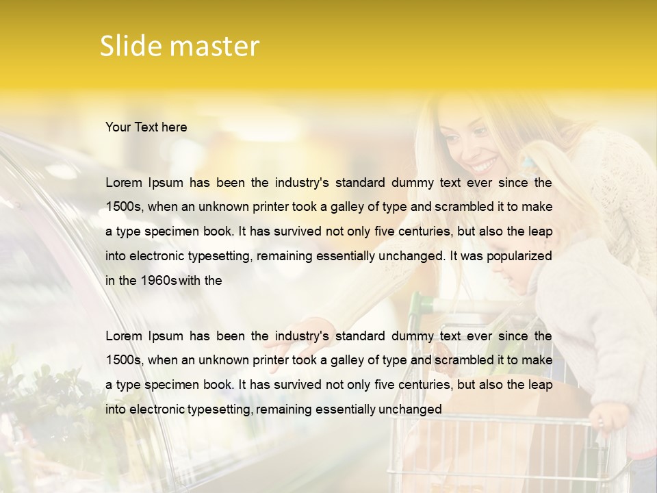 Girl Customer Supermarket PowerPoint Template