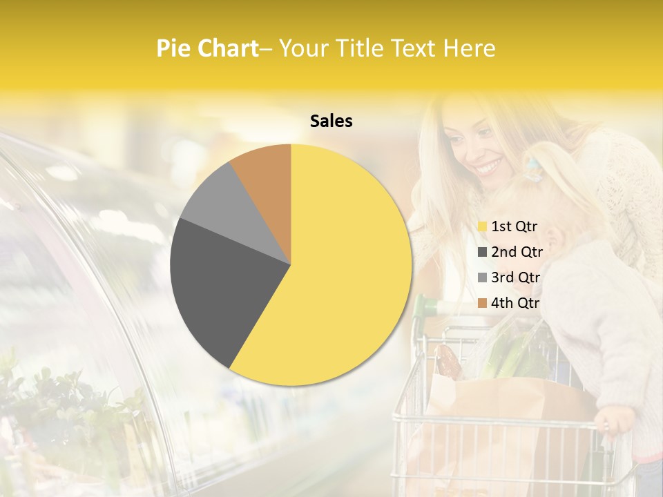 Girl Customer Supermarket PowerPoint Template