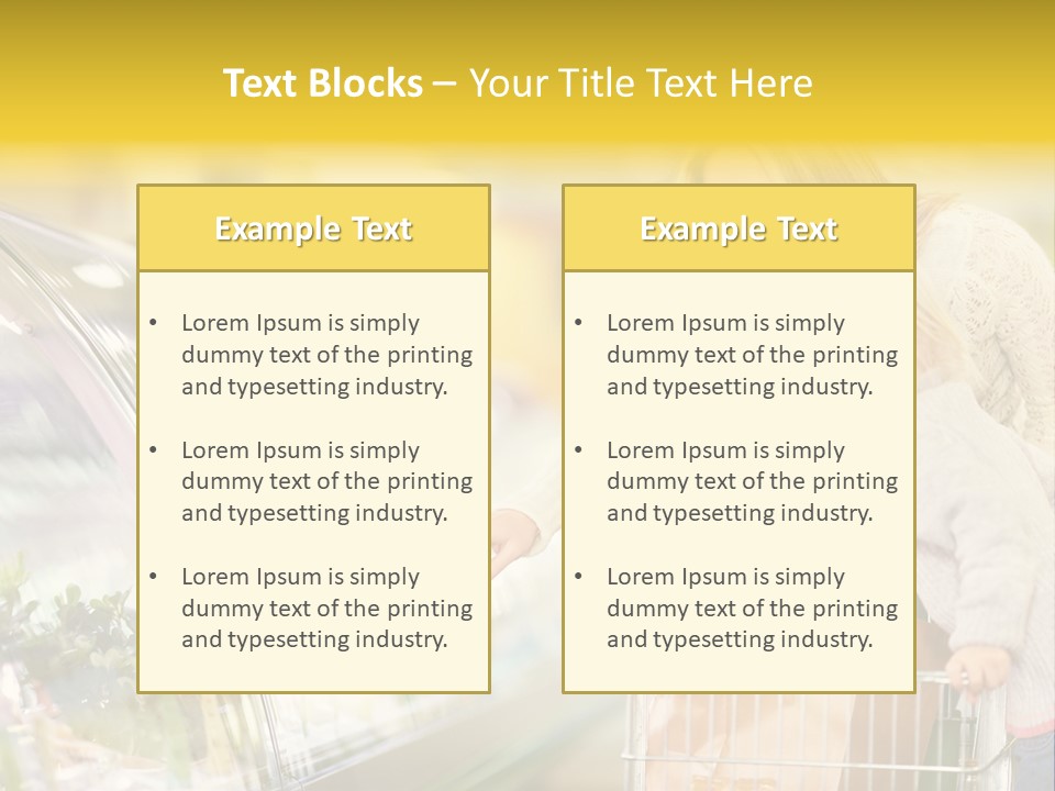 Girl Customer Supermarket PowerPoint Template