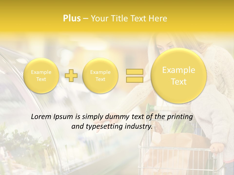 Girl Customer Supermarket PowerPoint Template